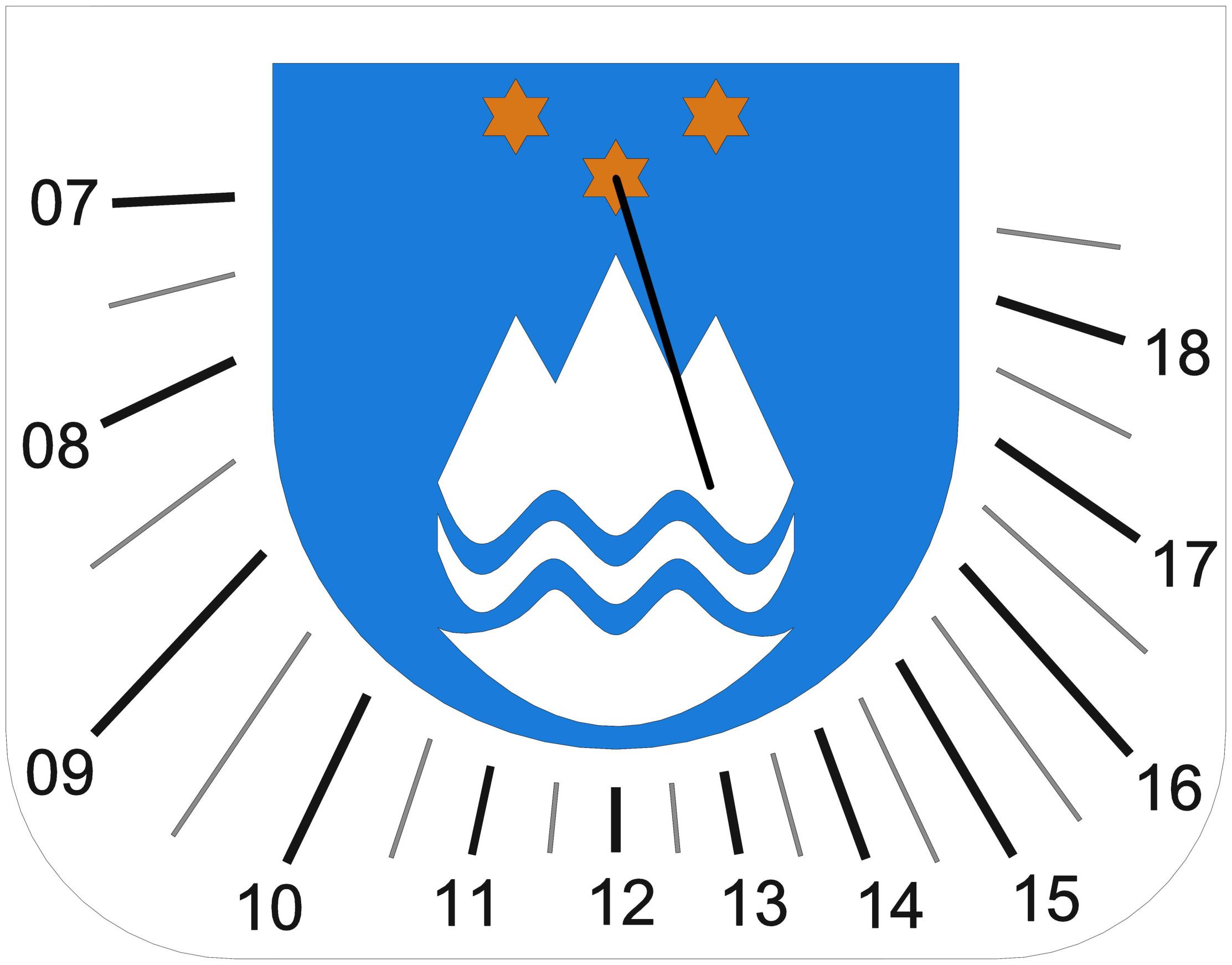 Moderna vertikalna sončna ura