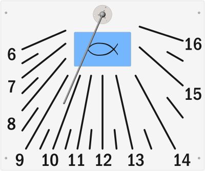 Lasersko izdelana vertikalna sončna ura (thumbnail)