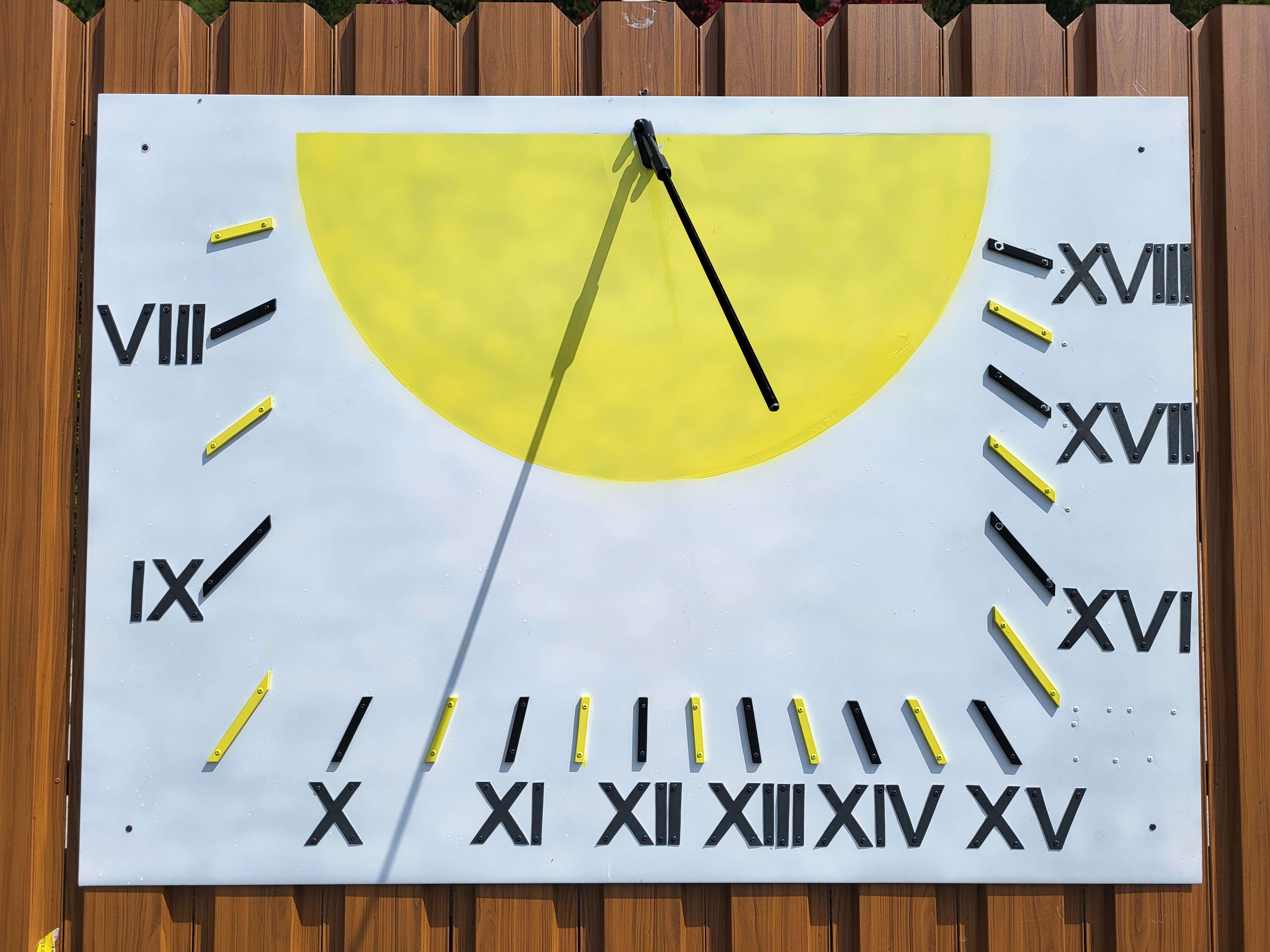 Primer klasične vertikalne sončne ure iz aluminija